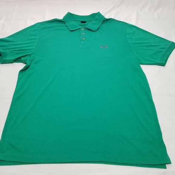 Oakley Shirt XL green Men's Polo Shirt Interlock 3 Button Short Sleeve - Picture 3 of 9
